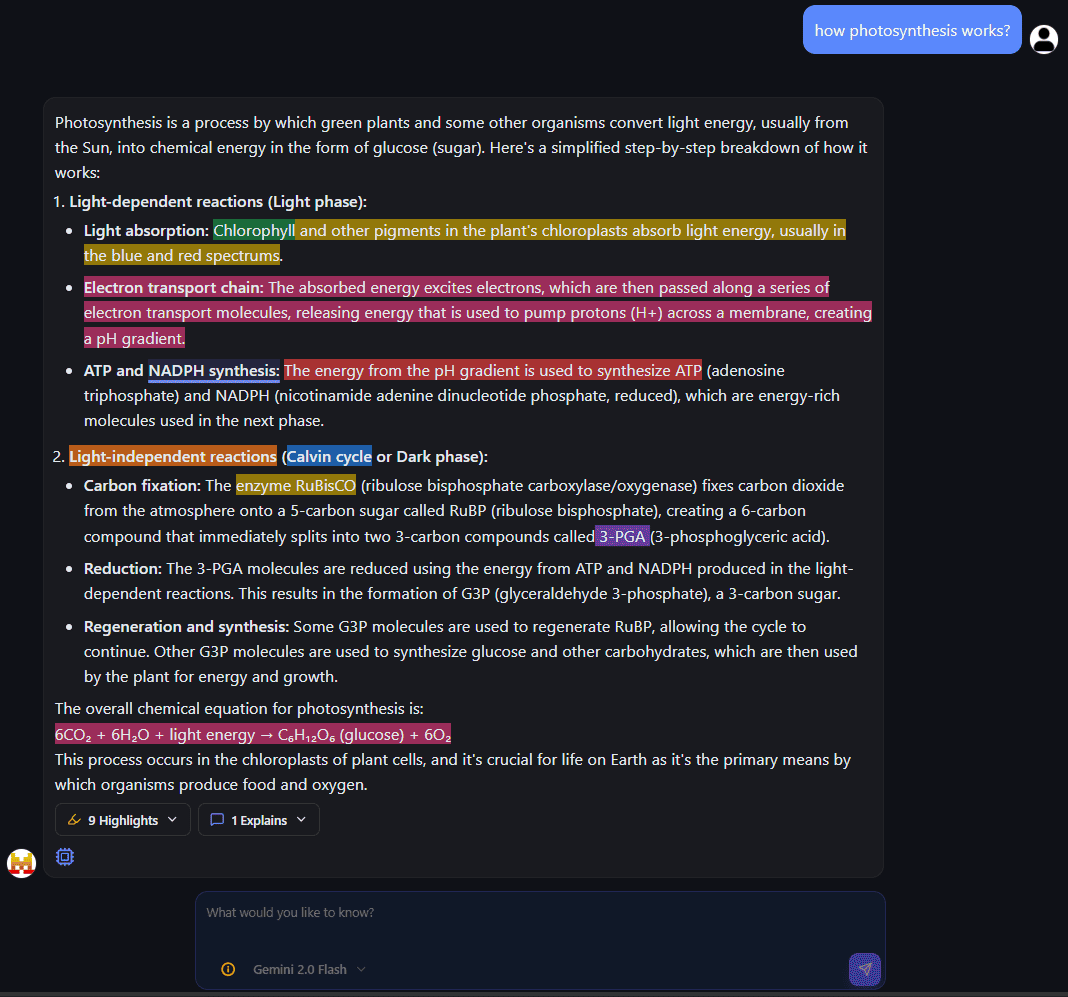 Highlight Text in AI Responses
